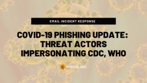 COVID-19 Phishing Update: Threat Actors Impersonating CDC, WHO
